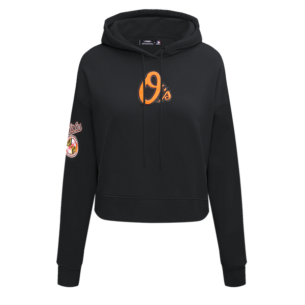 MLB BALTIMORE ORIOLES CLASSIC WOMEN'S FLC CROPPED PO HOODIE (BLACK) – Pro  Standard