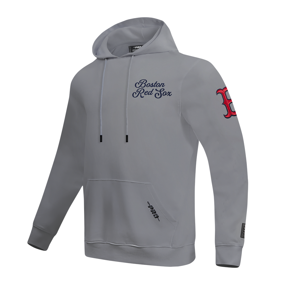 MLB BOSTON RED SOX SOUVENIR MEN'S FLEECE PULLOVER HOODIE (GRAY)