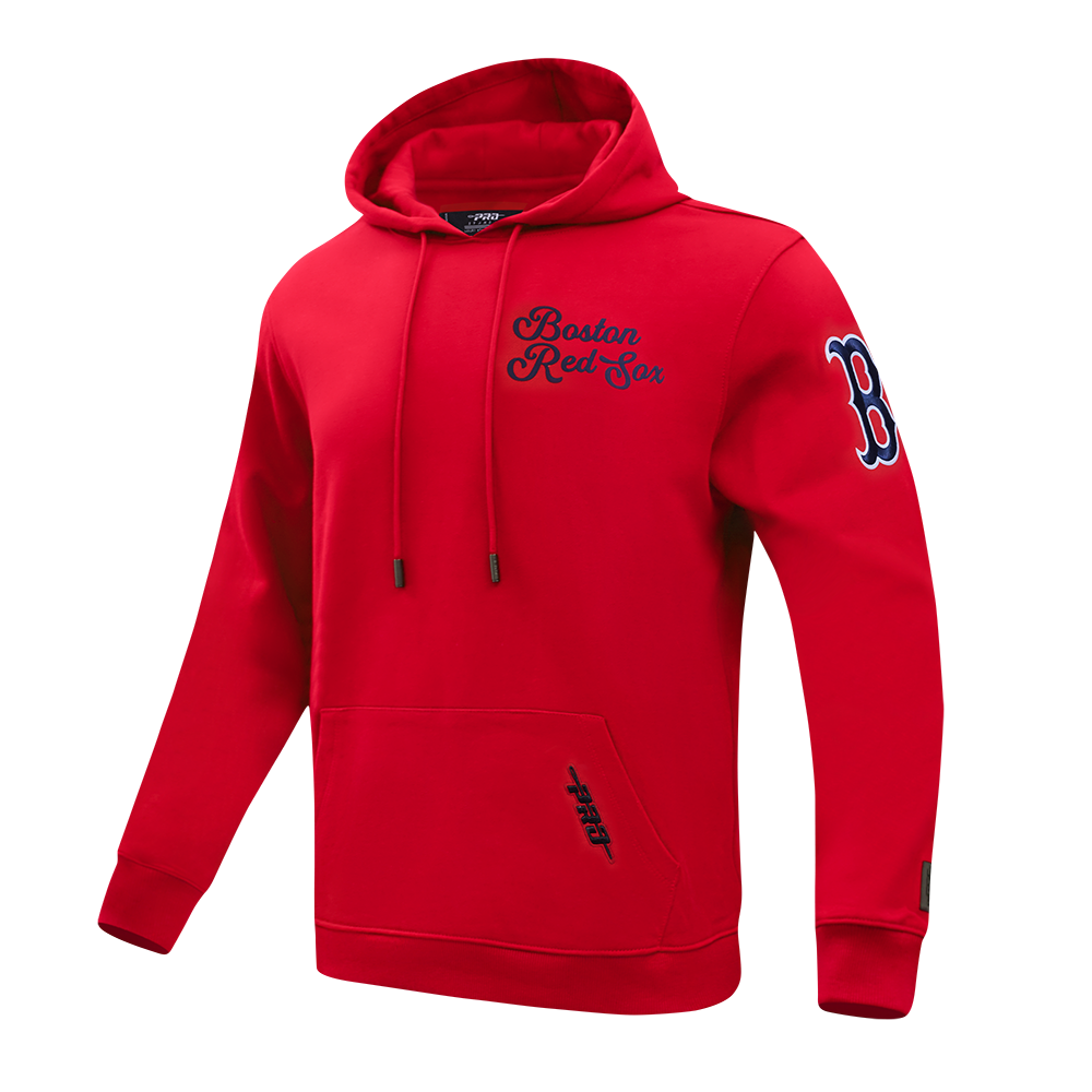MLB BOSTON RED SOX SOUVENIR MEN'S FLEECE PULLOVER HOODIE (RED)