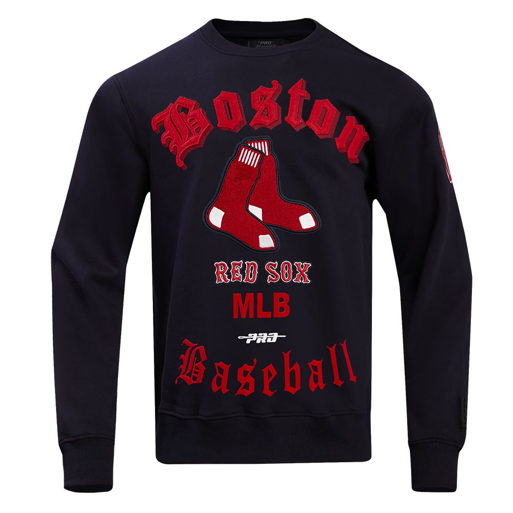 MLB BOSTON RED SOX OLD ENGLISH MEN S CREWNECK MIDNIGHT NAVY