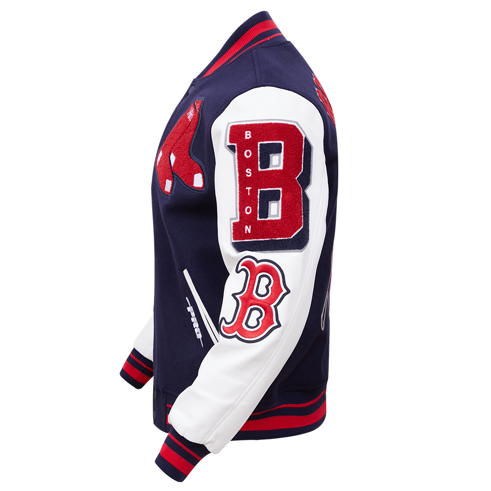 MLB BOSTON RED SOX MASHUP MEN'S RIB WOOL VARSITY JACKET (MIDNIGHT NAVY – Pro  Standard