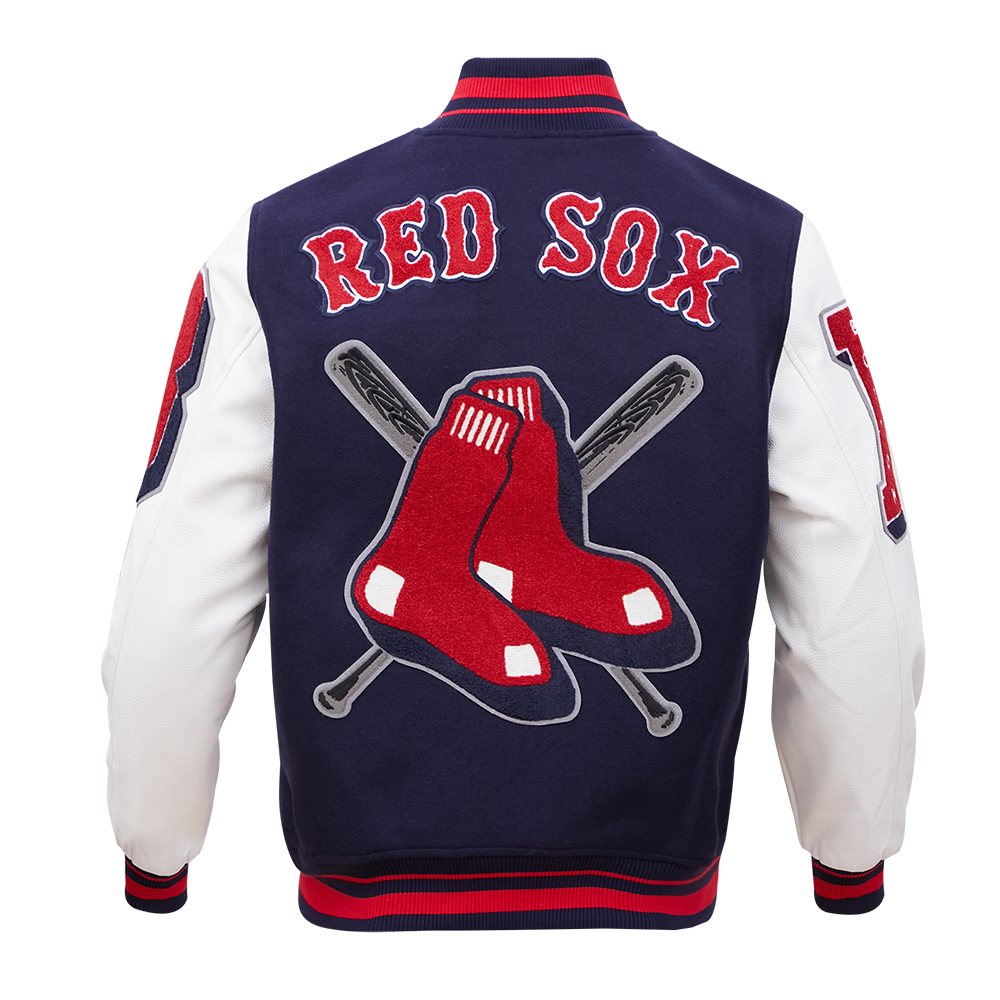 MLB BOSTON RED SOX MASHUP MEN'S RIB WOOL VARSITY JACKET (MIDNIGHT NAVY –  Pro Standard