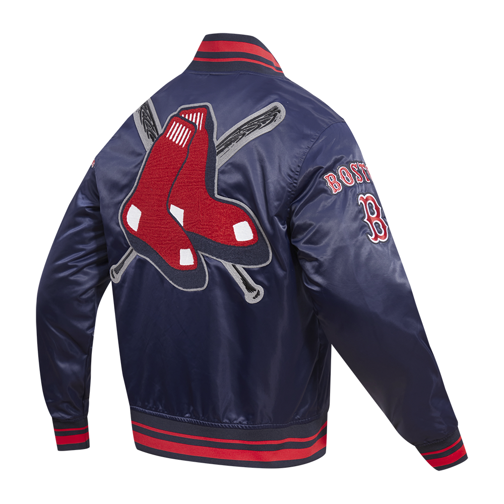 MLB BOSTON RED SOX MASHUP MEN'S RIB SATIN JACKET (MIDNIGHT NAVY/RED/MI – Pro  Standard