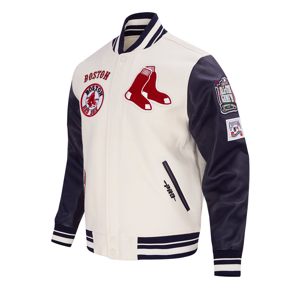 MLB BOSTON RED SOX RETRO CLASSIC MEN'S RIB WOOL VARSITY JACKET (EGGSHE – Pro  Standard