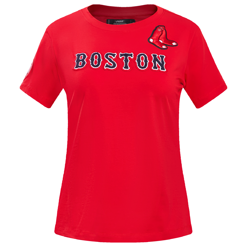 MLB BOSTON RED SOX CLASSIC WOMEN'S SLIM FIT TEE (RED)