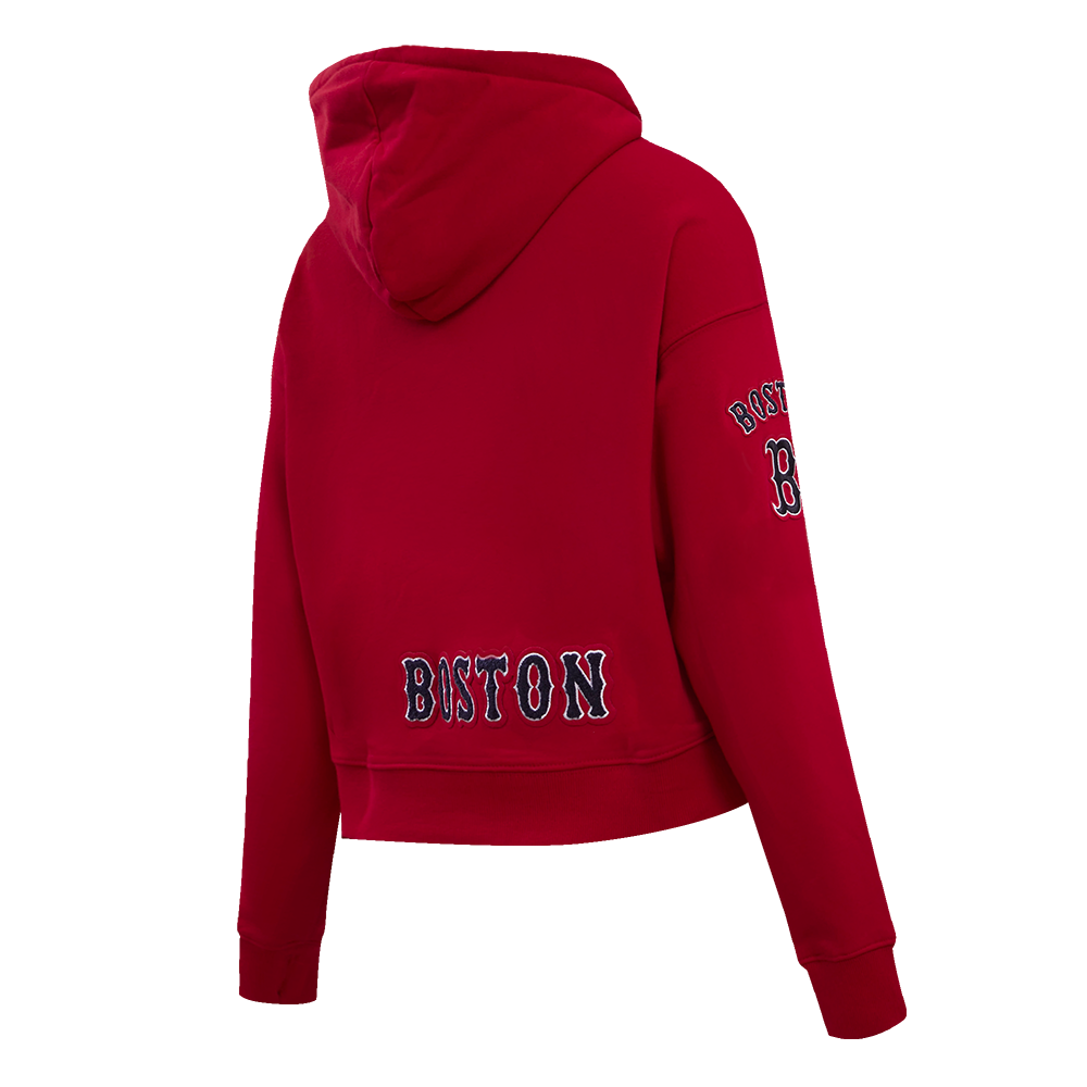 BOSTON RED SOX CLASSIC FLC CROPPED PO HOODIE (RED) – Pro Standard