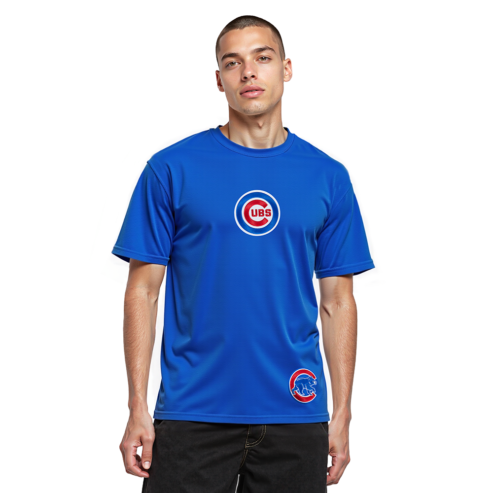 MLB CHICAGO CUBS WINGSPAN MEN'S CJ DROP SHOULDER TEE (ROYAL BLUE)