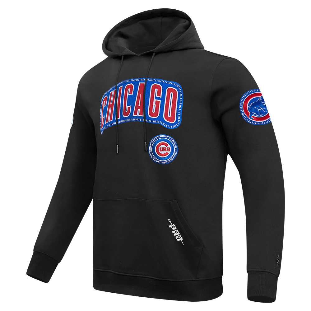 MLB CHICAGO CUBS DIY PICK STITCH MEN'S DK PO HOODIE (BLACK)