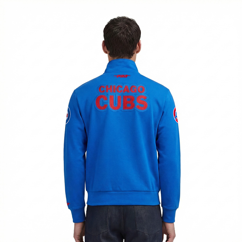MLB CHICAGO CUBS CITY ARCH MEN'S FLC 1/4 ZIP (ROYAL BLUE)