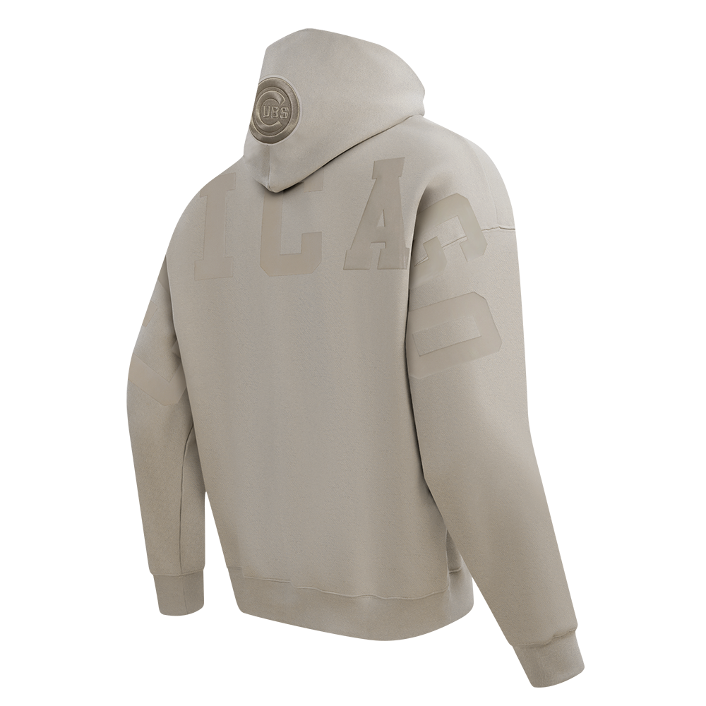 MLB CHICAGO CUBS WINGSPAN MEN'S DROP SHOULDER FLC PO HOODIE (TAUPE)