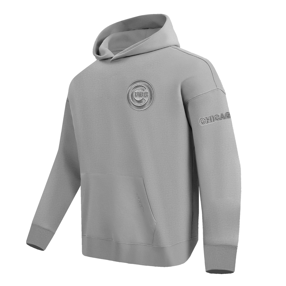 MLB CHICAGO CUBS NEUTRAL MEN'S DROP SHOULDER PO HOODIE (DARK HEATHER GRAY)