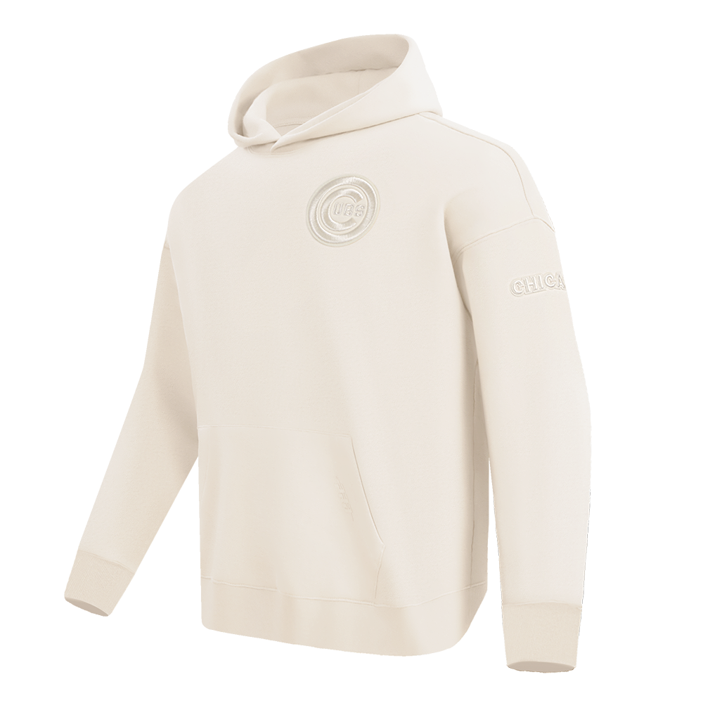 MLB CHICAGO CUBS NEUTRAL MEN'S DROP SHOULDER PO HOODIE (EGGSHELL)