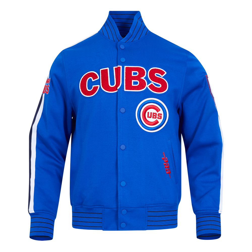 MLB CHICAGO CUBS CURRENT LOGO PRO GAME DAY MEN S DOUBLE KNIT JACKET R Mlb chicago cubs current logo pro game day men s double knit jacket r