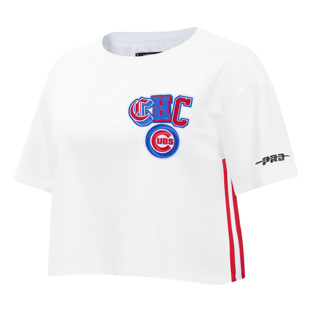 MLB CHICAGO CUBS CITY RANSOM WOMEN'S SJ BOXY TEE (WHITE)