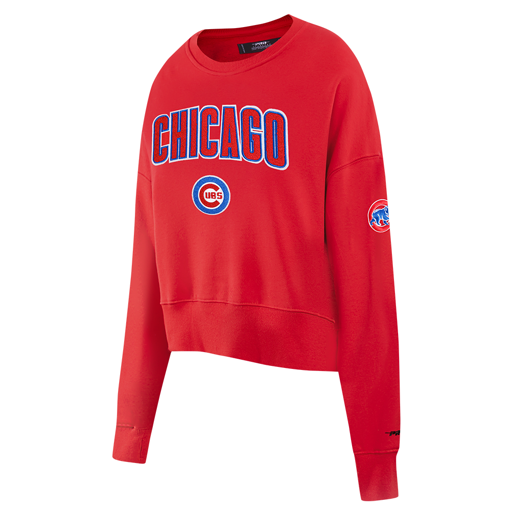 MLB CHICAGO CUBS CLASSIC WOMEN'S CREWNECK (RED)