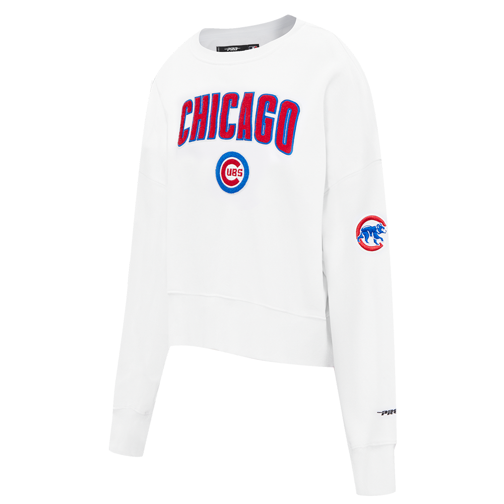 MLB CHICAGO CUBS CLASSIC WOMEN'S CREWNECK (WHITE)