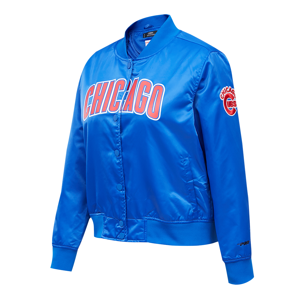 MLB CHICAGO CUBS CLASSIC WOMEN'S SATIN JACKET (ROYAL BLUE)