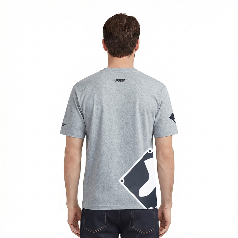 MLB CHICAGO WHITE SOX LIVING LARGE MEN'S CJ DROP SHOULDER TEE (DARK HEATHER GRAY)