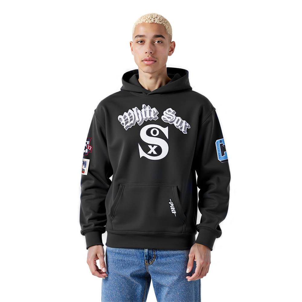 MLB CHICAGO WHITE SOX BEST OF MEN'S DROP SHOULDER FLC PO HOODIE (BLACK)