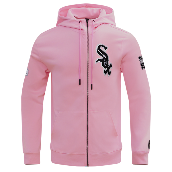 MLB CHICAGO WHITE SOX CLASSIC CHENILLE MEN S FZ PO HOODIE PINK
