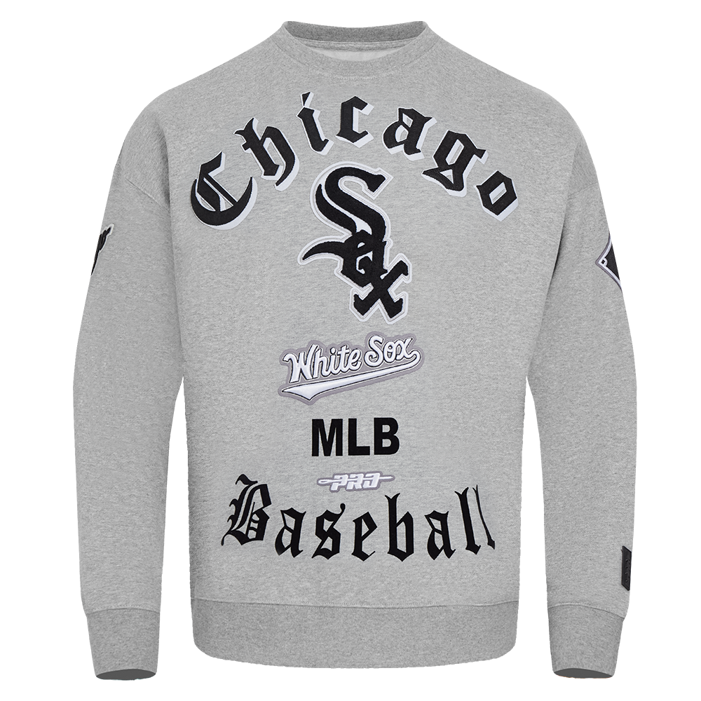 MLB CHICAGO WHITE SOX OLD ENGLISH MEN S CREWNECK HEATHER GREY Pro Standard