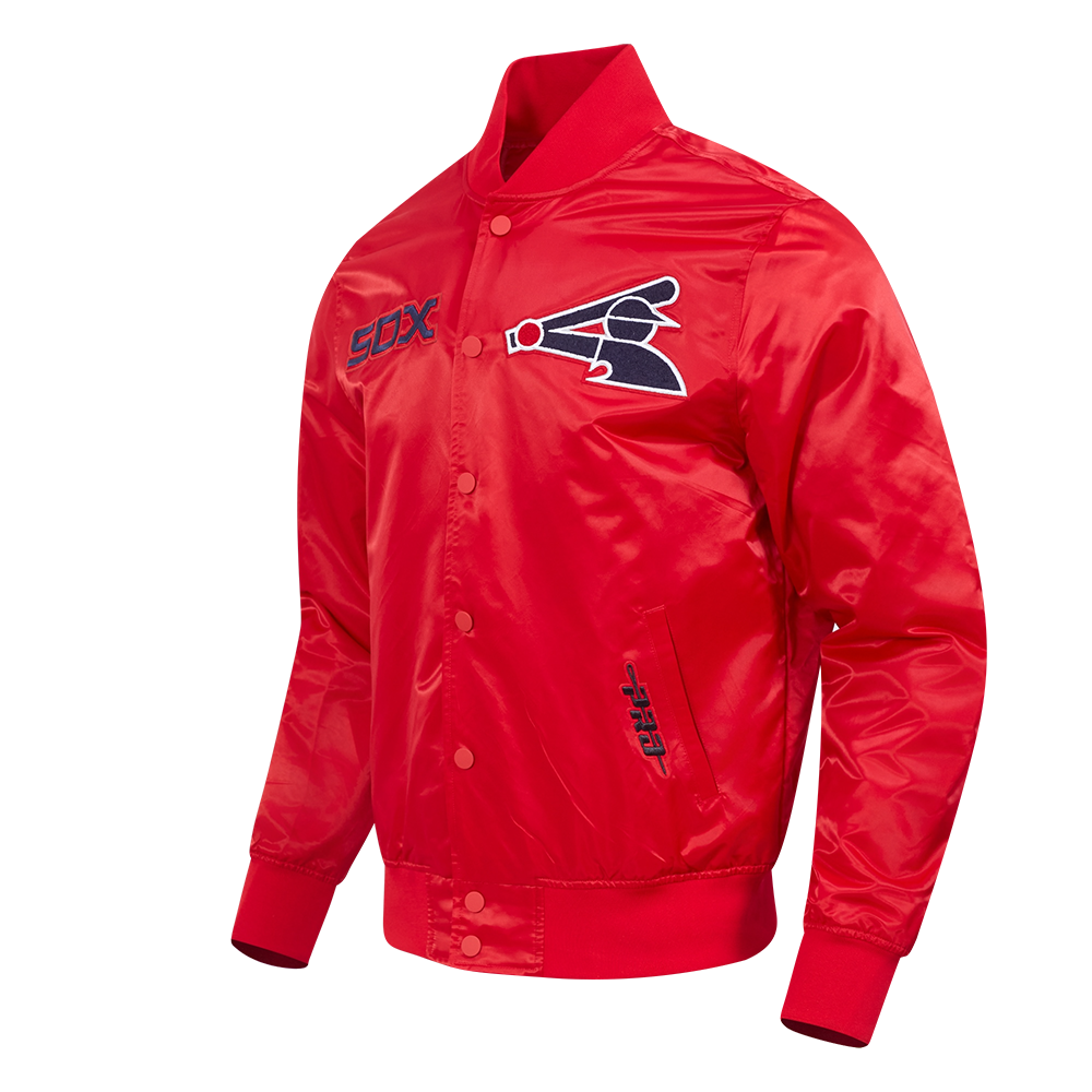 MLB CHICAGO WHITE SOX SOUVENIR MEN'S SATIN JACKET (RED)