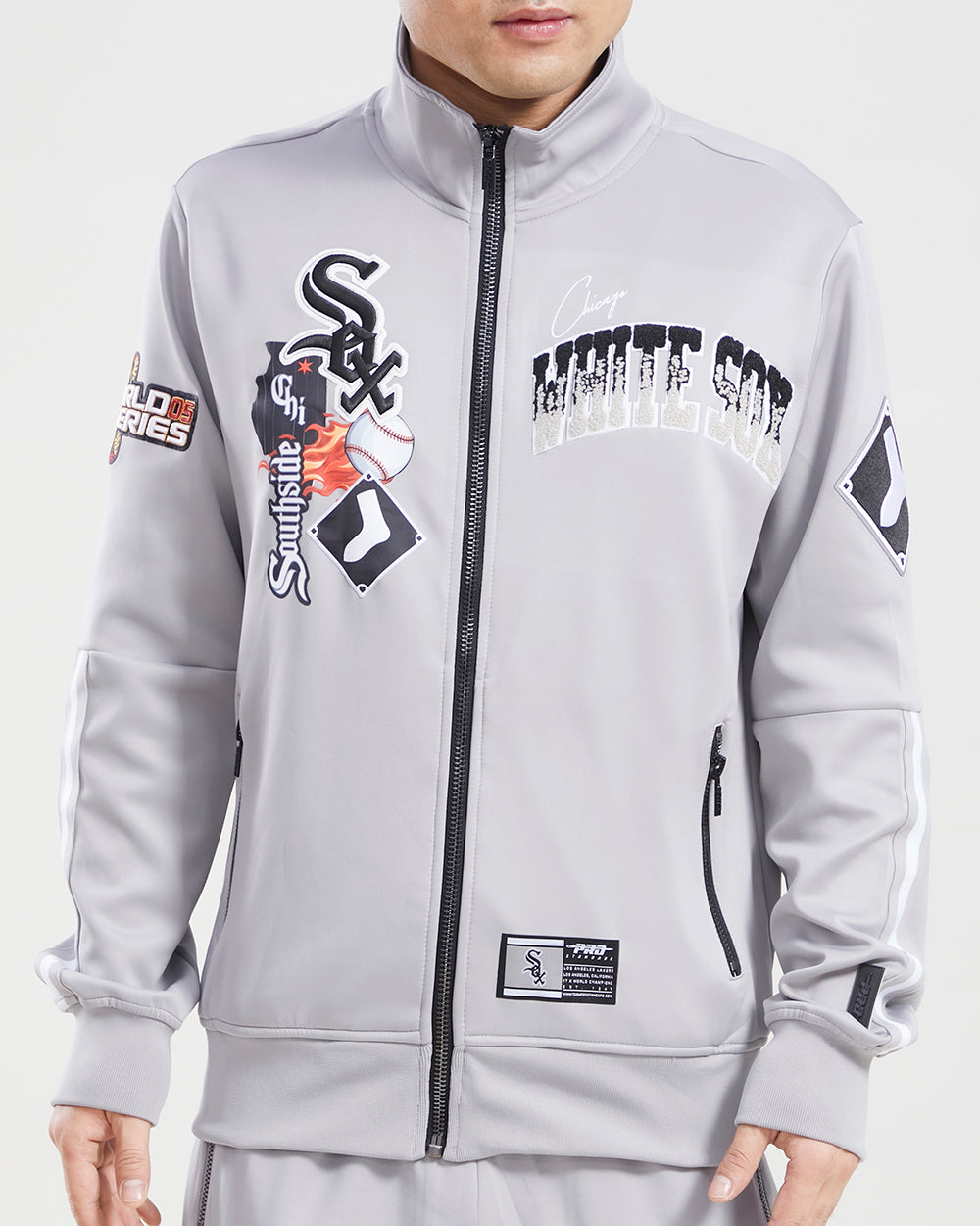 CHICAGO WHITE SOX HOME TOWN DK TRACK JACKET (GRAY) – Pro Standard