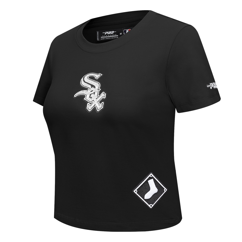 MLB CHICAGO WHITE SOX GAME DAY CLASSICS WOMEN'S SJ BABY DOLL TEE (BLACK)