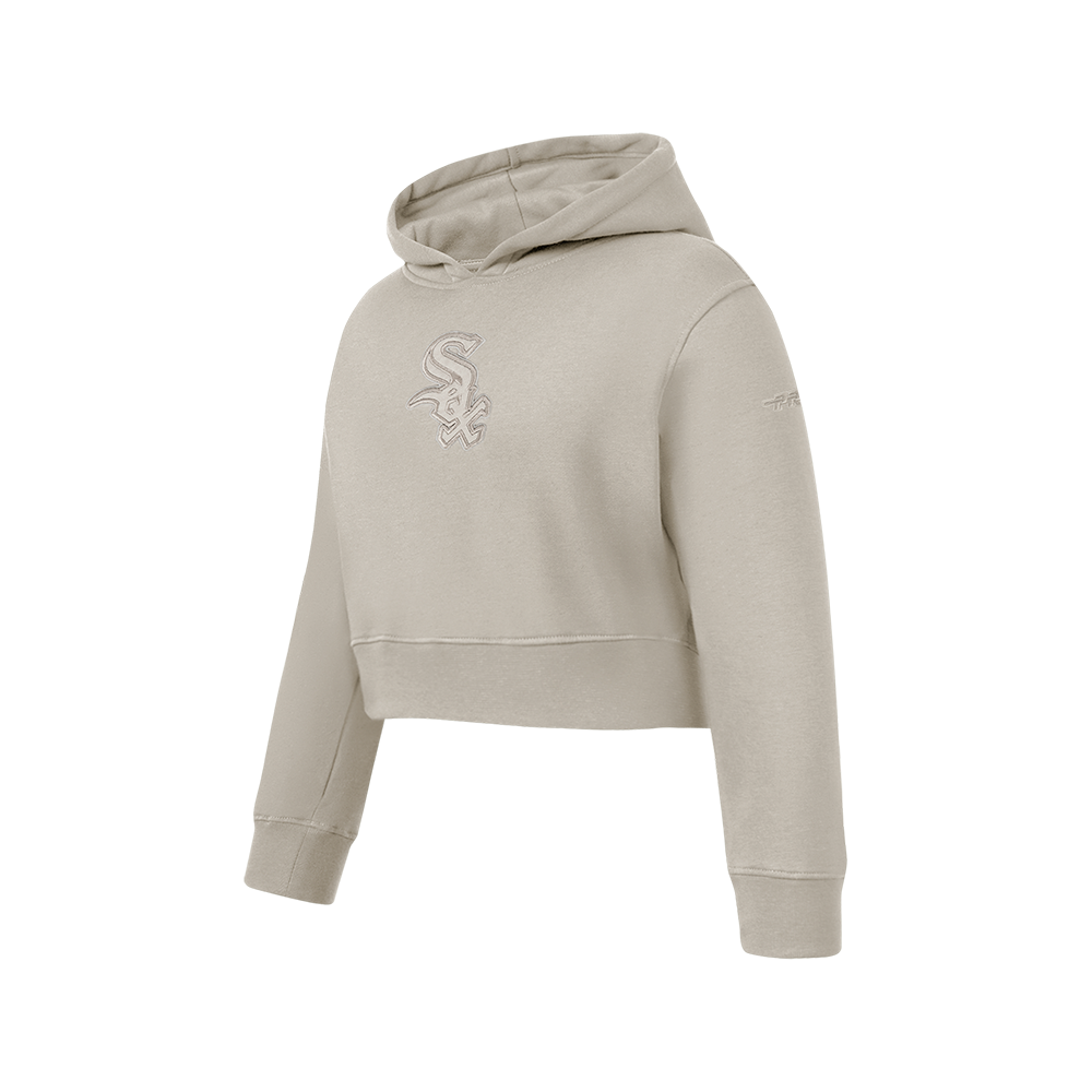 MLB CHICAGO WHITE SOX NEUTRAL BIG GIRLS FLEECE PO HOODIE (TAUPE)