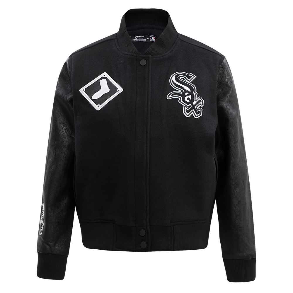Pro Standard - Chicago White Sox Pro Standard Black Big Logo Satin Jacket  (Black)