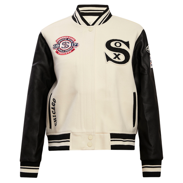 CHICAGO WHITE SOX RETRO CLASSIC RIB SATIN JACKET (UNIVERSITY BLUE