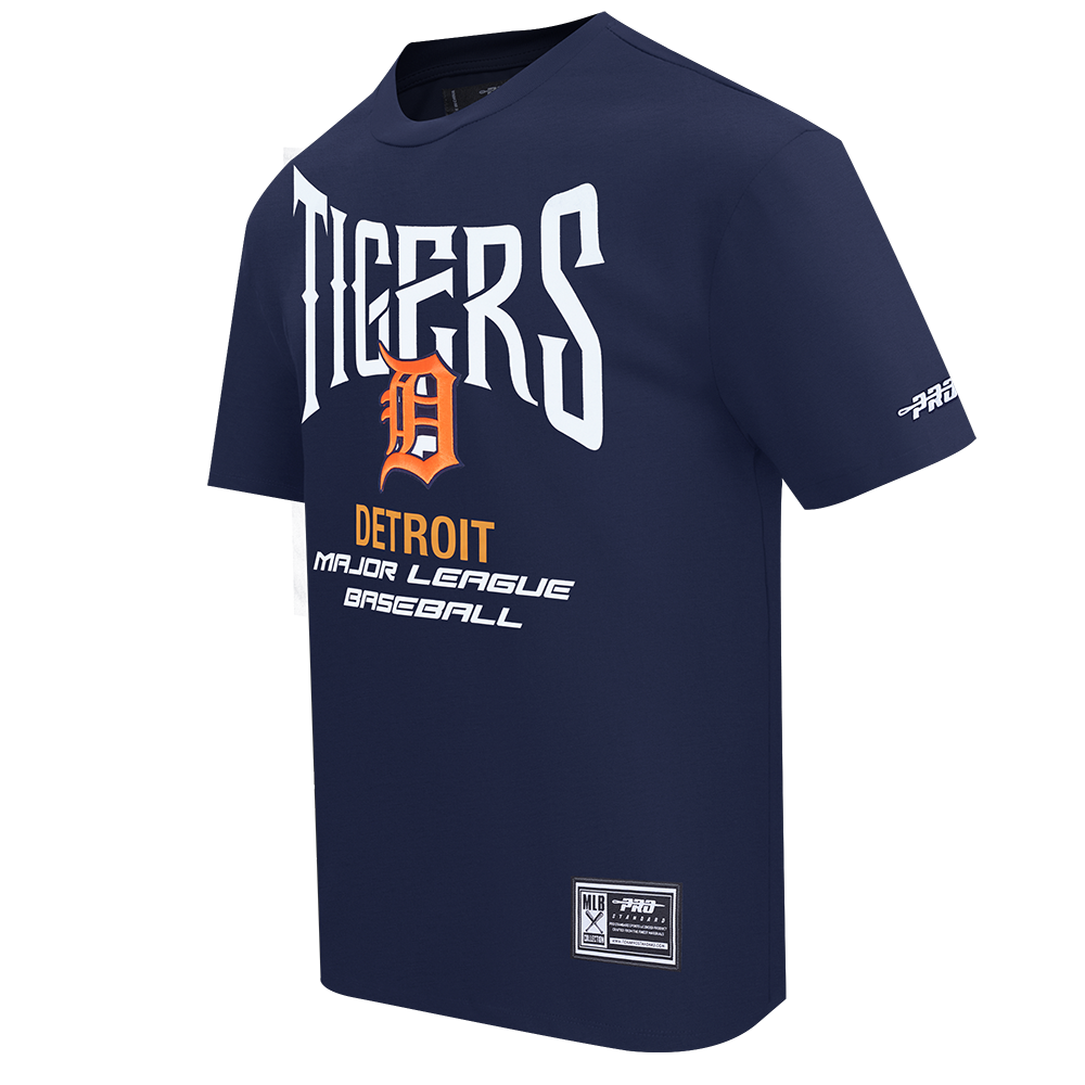 MLB DETROIT TIGERS CITY TOUR 2.0 MEN'S COTTON JERSEY DROP SHOULDER TOP (MIDNIGHT NAVY)