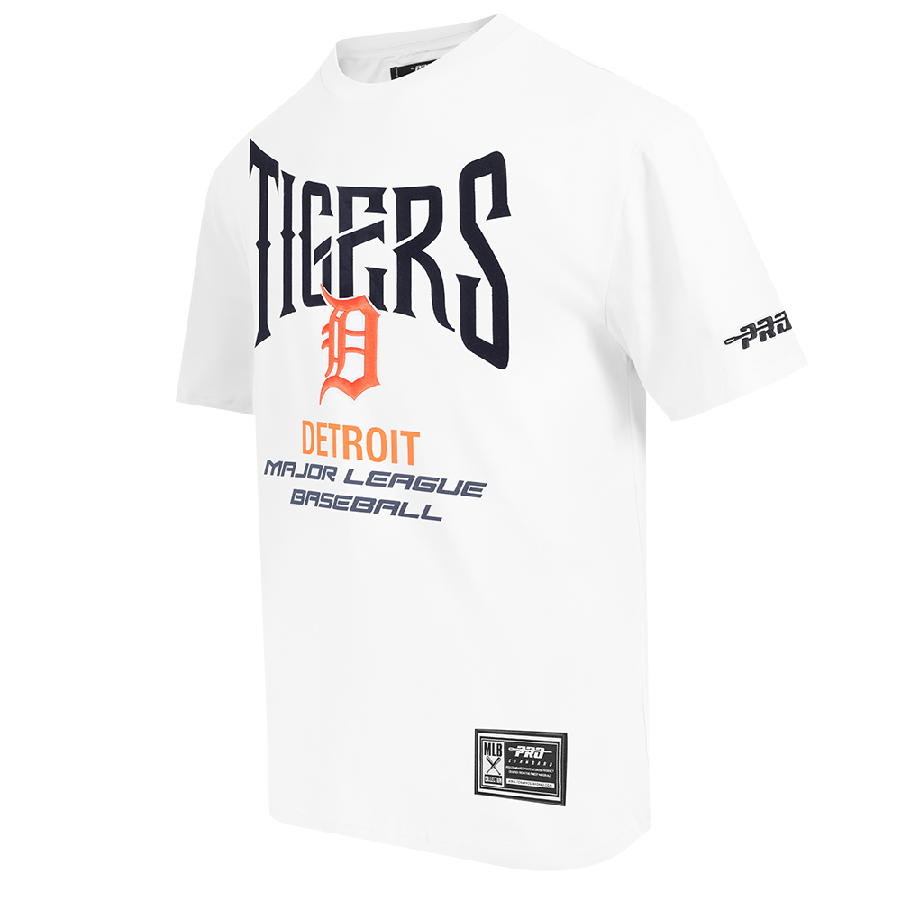 MLB DETROIT TIGERS CITY TOUR 2.0 MEN'S COTTON JERSEY DROP SHOULDER TOP (WHITE)