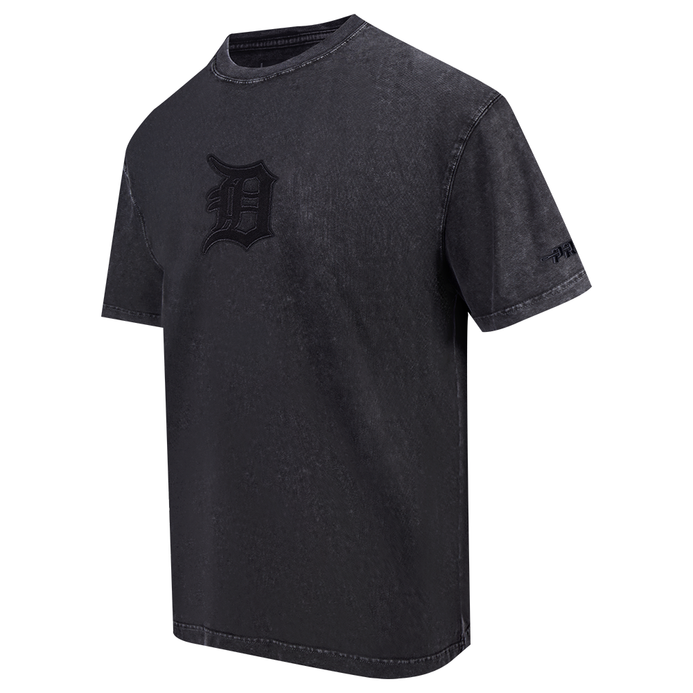 MLB DETROIT TIGERS WASHED CLASSIC MEN'S ENZYME WASH CJ DROP SHOULDER TEE (WASHED BLACK)