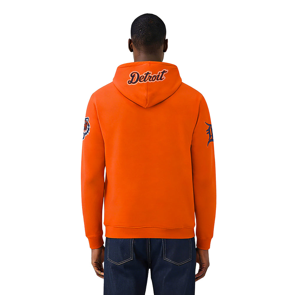MLB DETROIT TIGERS CLASSIC CHENILLE MEN'S DK PO HOODIE (ORANGE)