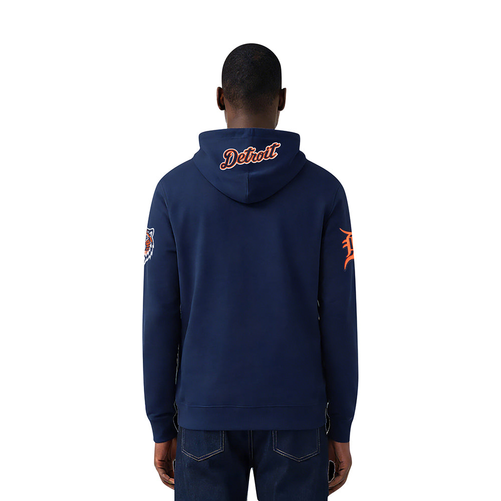MLB DETROIT TIGERS CLASSIC CHENILLE MEN'S DK FZ HOODIE (MIDNIGHT NAVY)