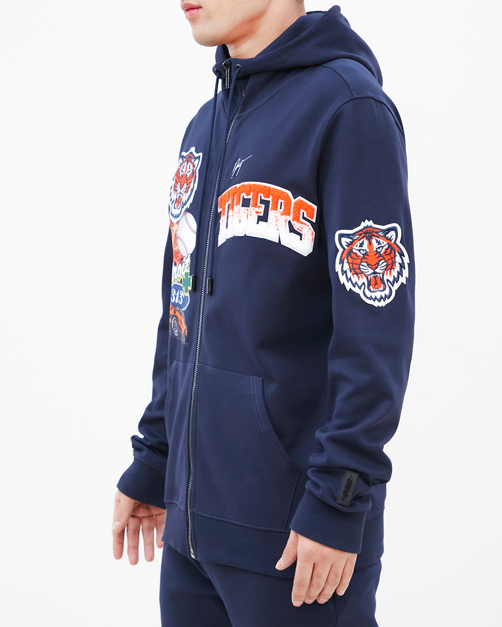 DETROIT TIGERS HOME TOWN DK FZ HOODIE (MIDNIGHT NAVY)