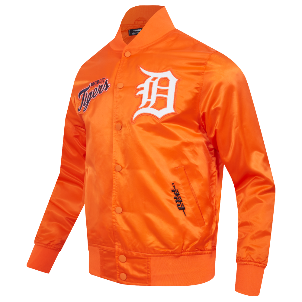 MLB DETROIT TIGERS SOUVENIR MEN'S SATIN JACKET (ORANGE)
