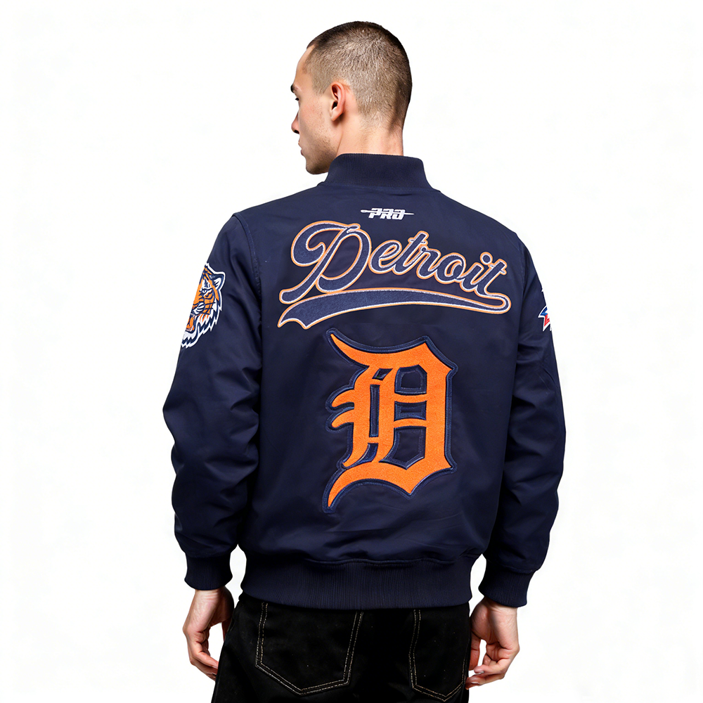 MLB DETROIT TIGERS LIVING LARGE MEN'S TWILL JACKET (MIDNIGHT NAVY)