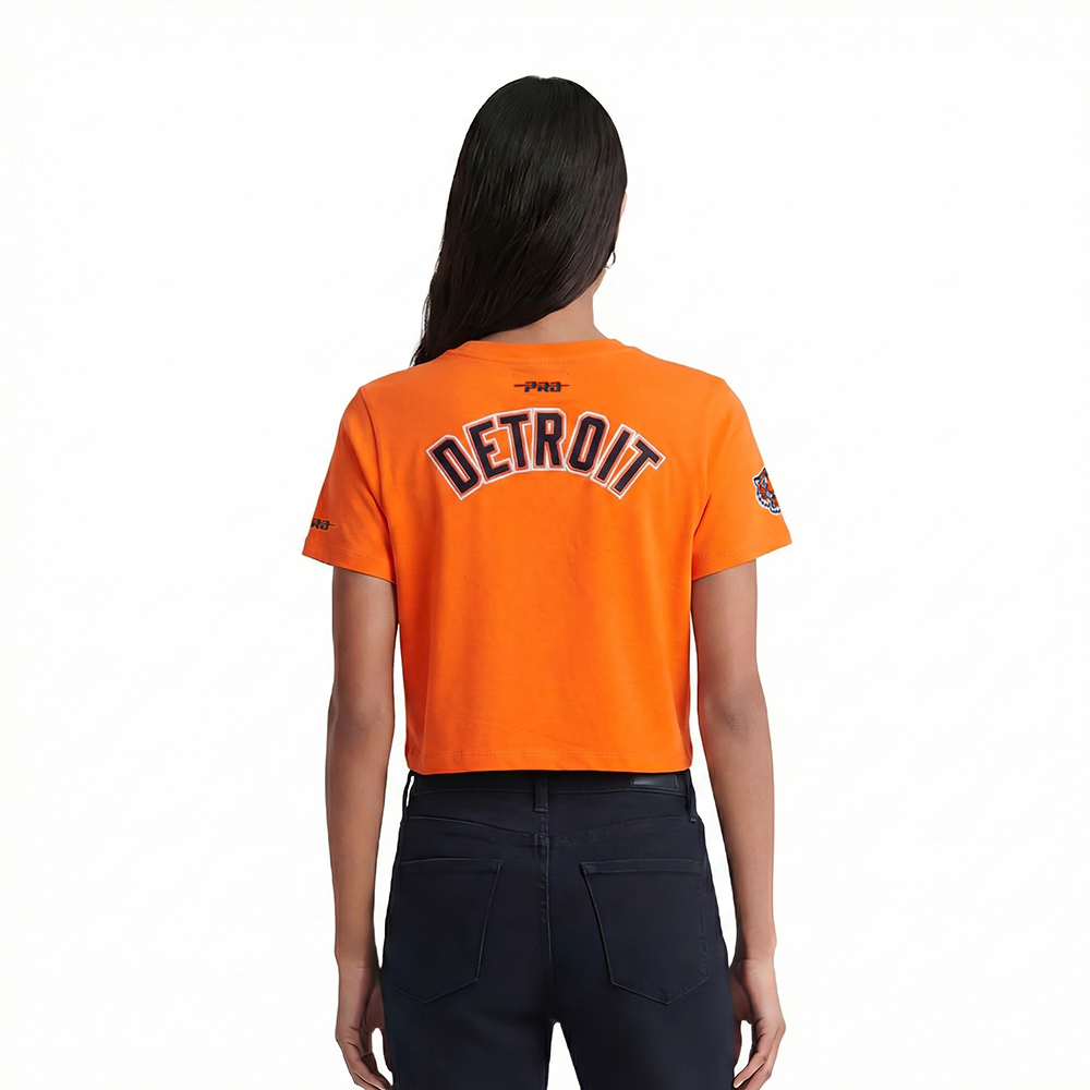 MLB DETROIT TIGERS CLASSIC CHENILLE WOMEN'S SJ BOXY TOP (ORANGE)