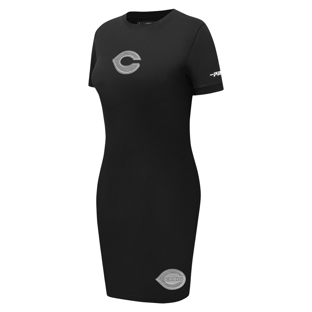 MLB DETROIT TIGERS REVERSE FRENCH TERRY WOMEN'S BODYCON DRESS (BLACK)