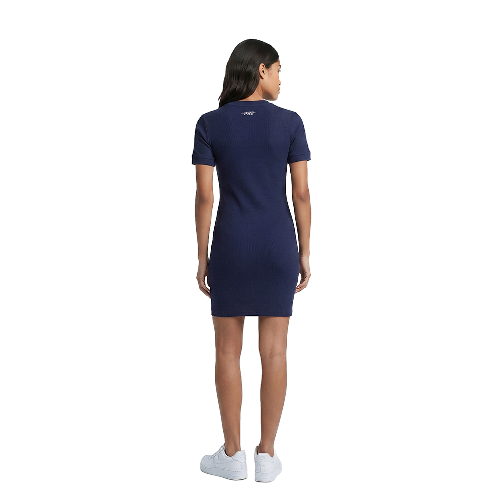 MLB DETROIT TIGERS STAMPED WOMEN'S BODY CON DRESS (MIDNIGHT NAVY)
