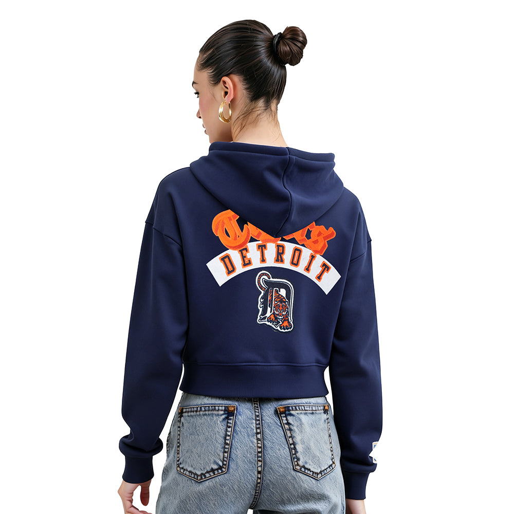 MLB DETROIT TIGERS BEST OF WOMEN'S FLC FZ HOODIE (MIDNIGHT NAVY)