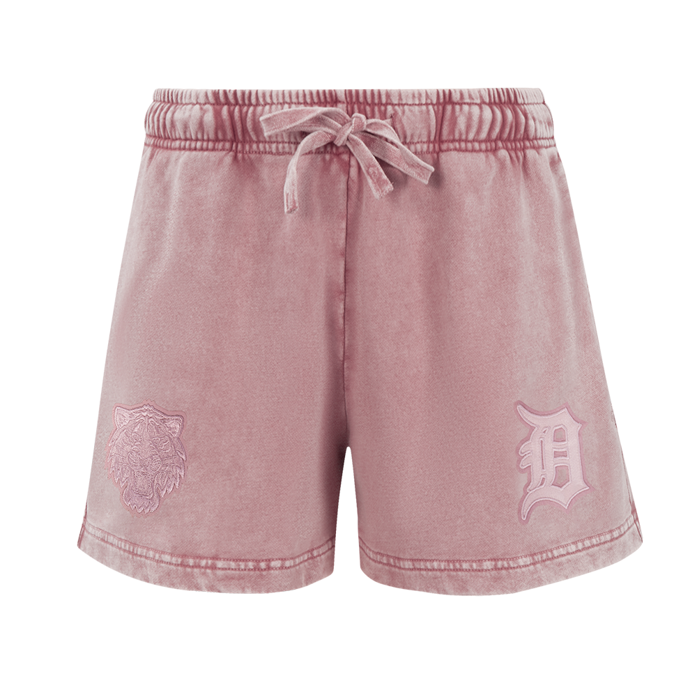 MLB DETROIT TIGERS WASHED CLASSIC WOMEN'S ENZYME WASH FT SHORT (WASHED MAUVE)