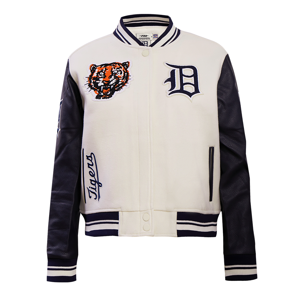 Detroit Tigers Retro Classic Rib Wool Varsity Jacket (MIDNIGHT