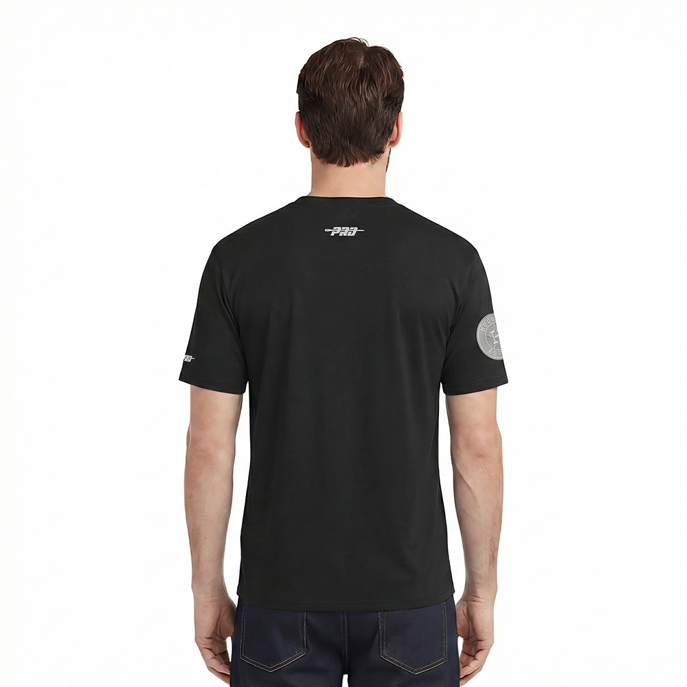 MLB HOUSTON ASTROS REVERSE FRENCH TERRY MEN'S COTTON JERSEY DROP SHOULDER TOP (BLACK)