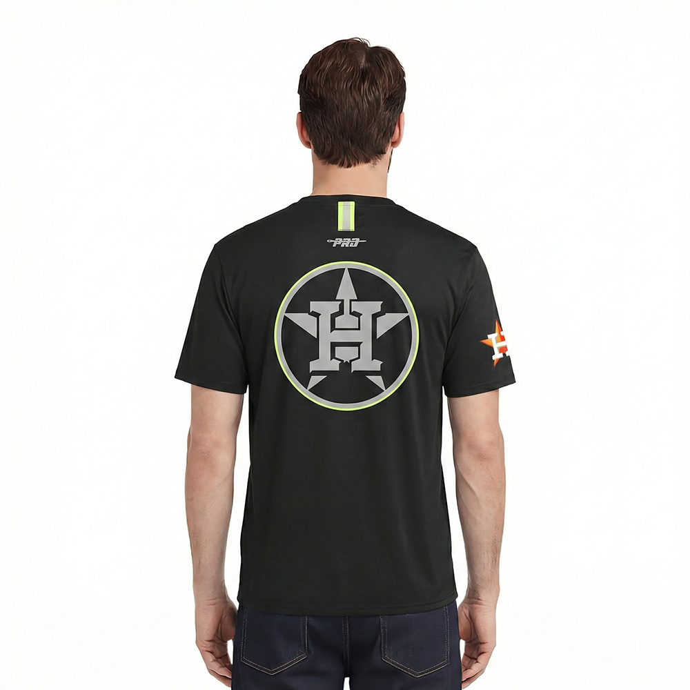 MLB HOUSTON ASTROS UNDER THE LIGHTS MEN'S SINGLE JERSEY TOP (BLACK)