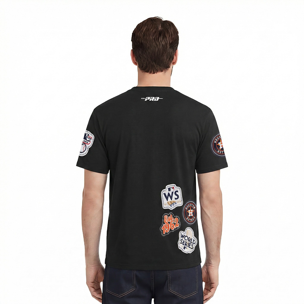 MLB HOUSTON ASTROS DIY PICK STITCH MEN'S SINGLE JERSEY TOP (BLACK)