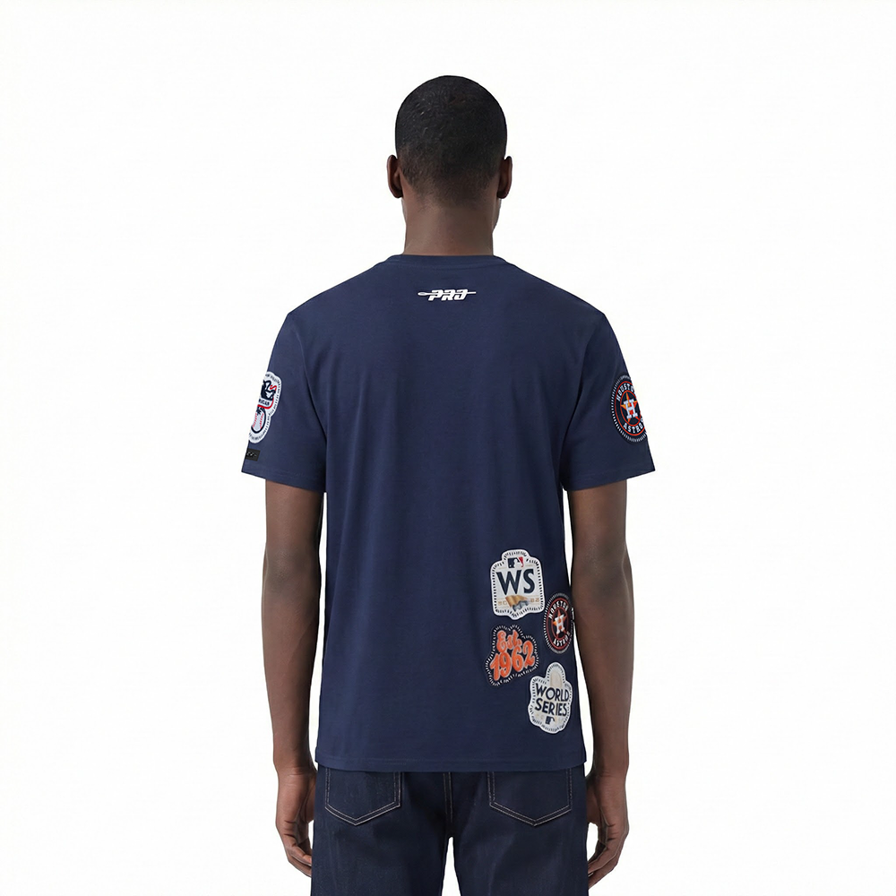 MLB HOUSTON ASTROS DIY PICK STITCH MEN'S SINGLE JERSEY TOP (MIDNIGHT NAVY)