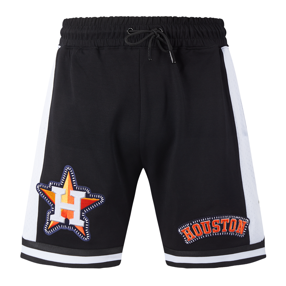 MLB HOUSTON ASTROS DIY PICK STITCH MEN'S DOUBLE KNIT 2.0 SHORT (BLACK)